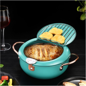 Kitchen Gadgets Style Fryer With Lid And Thermometer Home Mini Induction Cooker Gas Fryer Japanese Style Small Oil Pan Cookice