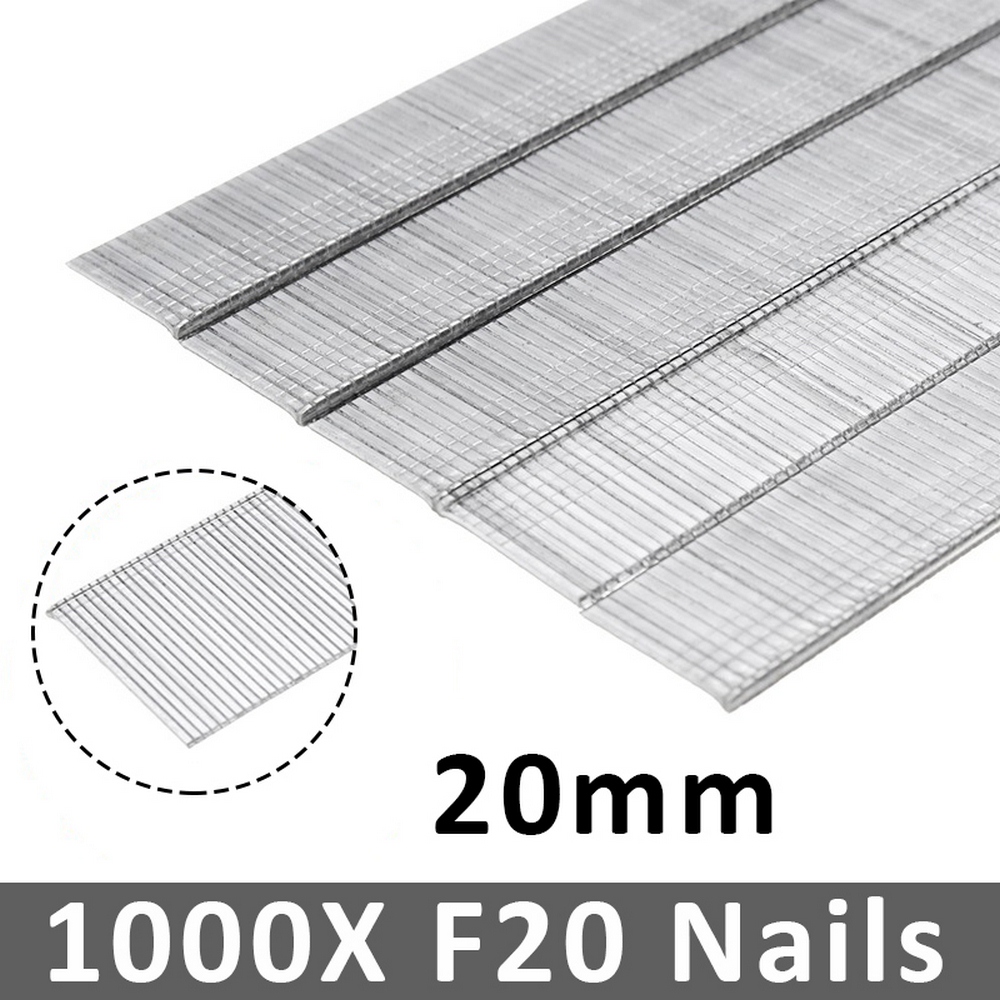 1000pcs Nailer Penumatic Strip Nails F10F15 F20 F25 F30 Straight Nail Gun Steel Air Stapler Wardrobe Door DIY Woodworking