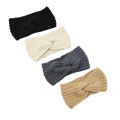 Multicolor forehead cross winter knit warm women headbands solid color ladies turban hair band headwear sports hair ribbons