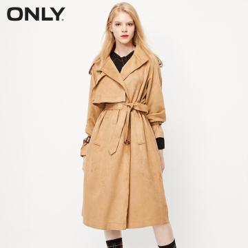 ONLY Autumn Winter Women's Suede Trench Coat | 119336523