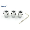 POWGE 3pcs 20 Teeth 2GT Timing Synchronous Pulley Bore 5/6/6.35/8mm for width 9/10mm 2M GT2 Belt Small Backlash 20T 20Teeth