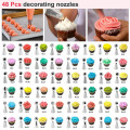 82 Pcs Icing Piping Tips Set with Storage Box Cake Decorating Supplies Kit Icing Nozzles Pastry Piping Bags Smoother