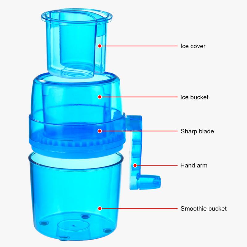 Hot!!! Manual Household Small Smoothie Machine Mini Shaved Ice Machine Ice Breaker Hand-crushed Ice Machine Kitchen Accessories