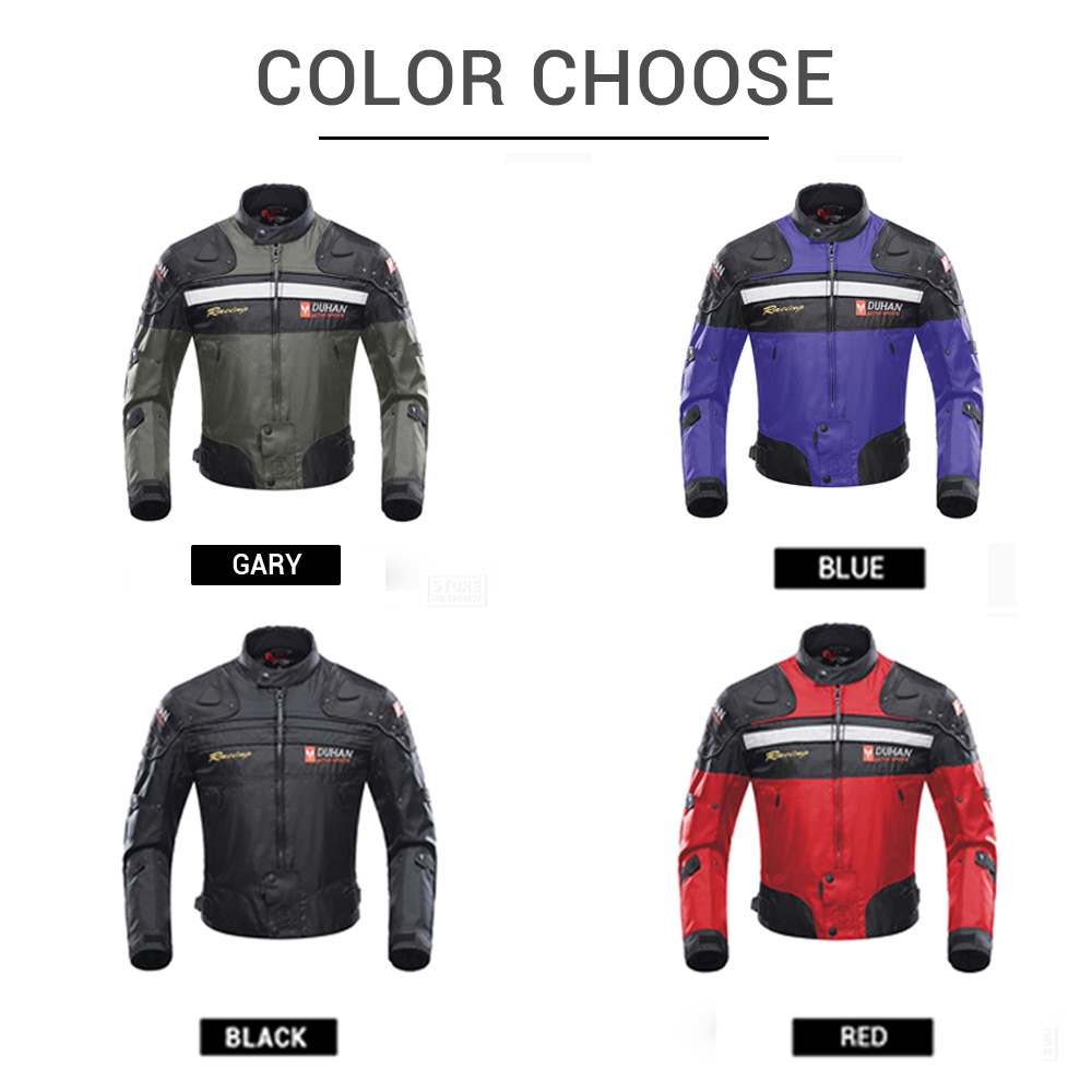 DUHAN Men Motorcycle Jacket Motocross Jacket Moto Windproof Cold-proof Clothing Motorbike Chaqueta Protector for Winter Autumn