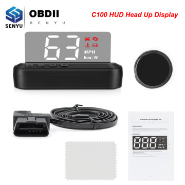 Head Up Display HUD C100 Car OBD OBD2 Display HUD C100 On-Board Computer Car Speedometer OBD OBD2 HUD Headup Display