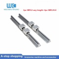 2Set guides rail SBR12 ANY LENGTH Fully Supported Linear Rail Slide Shaft Rod With 4Pcs SBR12UU Bearing Block