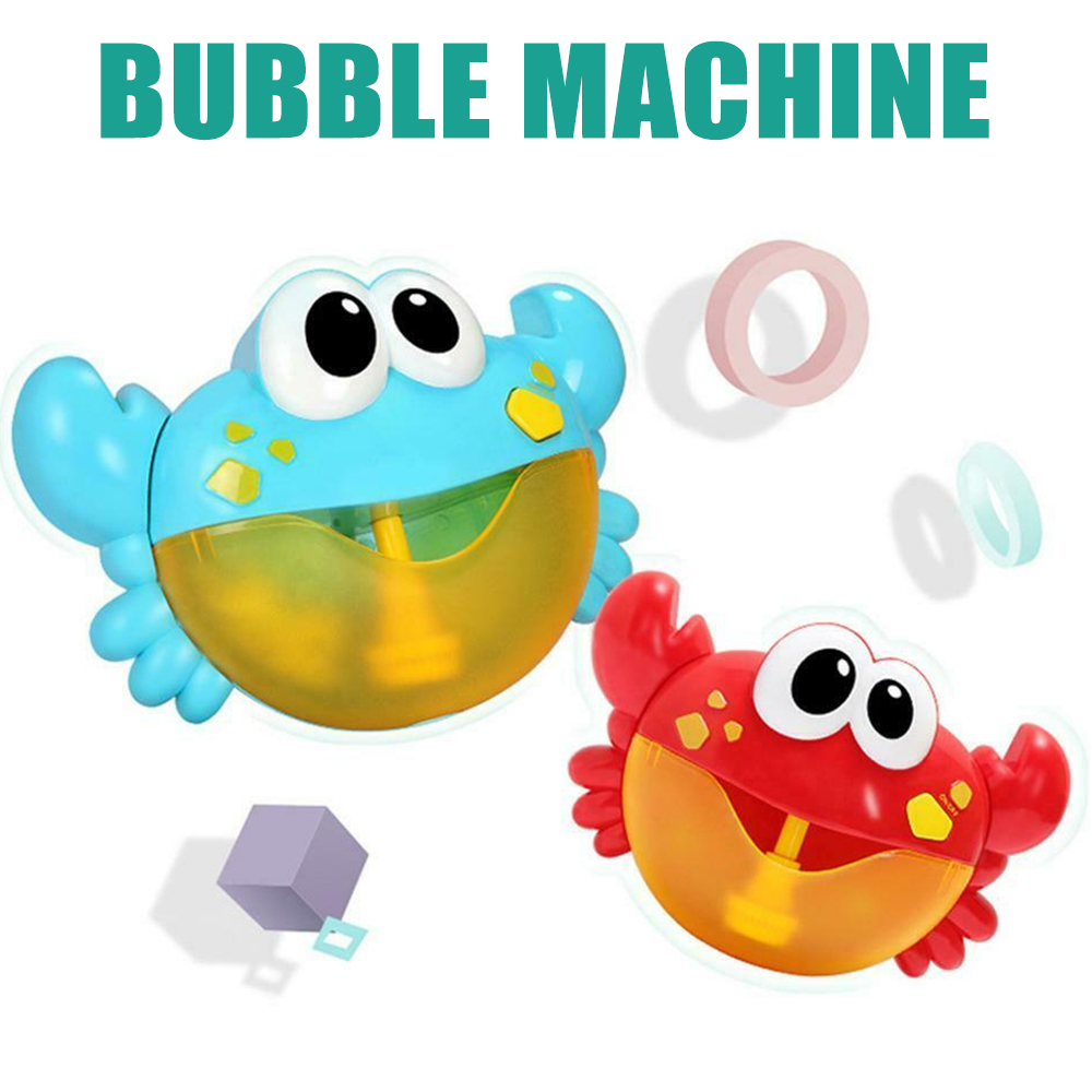 Bubble Machine Crabs Frog Music Kids Bath Toy Bathtub Soap Automatic Bubble Maker Baby Bathroom Toy for Children Dropshipping