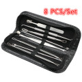 3/8pcs/set Blackhead Comedone Acne Pimple Blackhead Remover Tool Spoon for Face Skin Care Tool Needles Facial Pore Cleaner