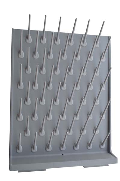 Drying Rack 52 Pegs Laboratory single side detachable gray drip rods 52 rods (high density PP) Laboratory supplies