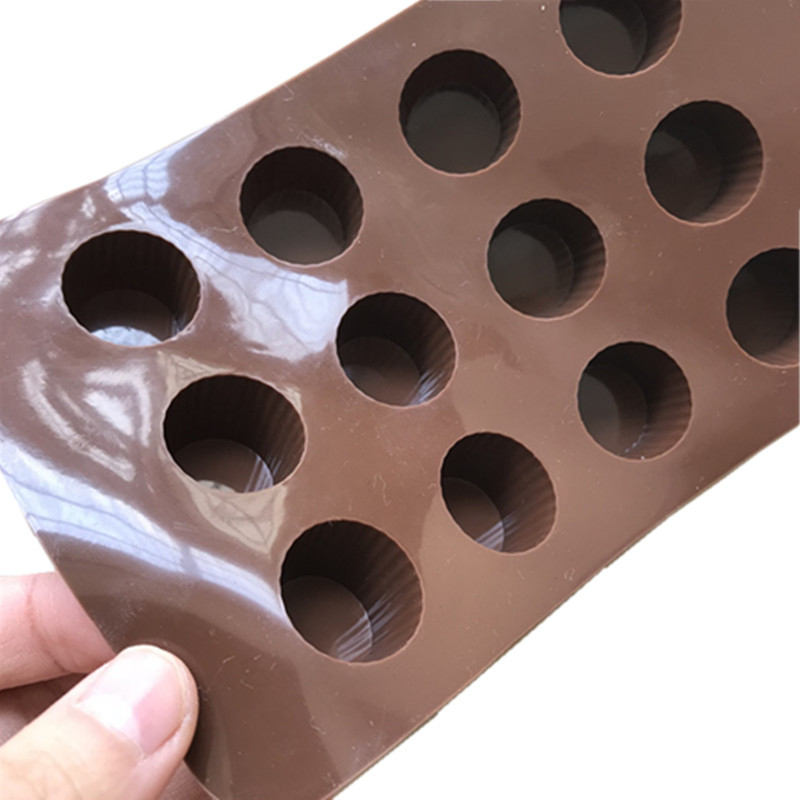Food Grade Round Cylinder Style Chocolate Molds Even 15 Refractory High Temperature Oven With Chocolate Pudding Ice Mold H535