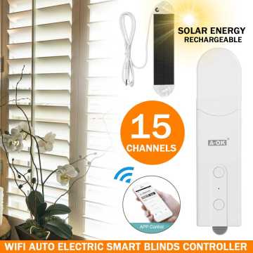 NEW Smart DIY Motorized Chain Roller Blinds Shade Shutter Drive Motor Powered By Solar Panel and Charger bluetooth APP Control