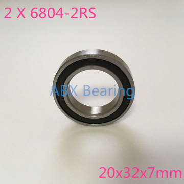 2 pcs/lot S6804-2RS S6804 61804 6804 2RS 6804RS stainless steel 440C hybrid ceramic deep groove ball bearing 20x32x7mm