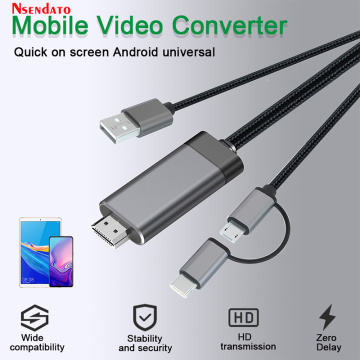 Mirascreen LD29 wired HD Micro USB Type C HD TV Stick For andriod Smartphone Sharing Mirroring screen to TV HDTV Monitor Adapter