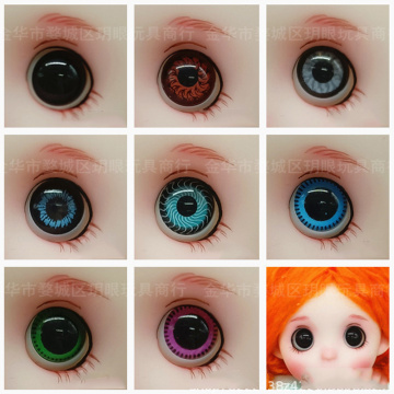 8 Pairs 10mm bjd Eyes for 16cm ob11 Dolls Toys Accessories 3D Eyes for Baby Doll DIY Toy for Girls Gift