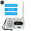 Mini Portable Radio Handheld Dual Band AM FM Music Player Speaker with Telescopic Antenna Outdoor Radio Stereo