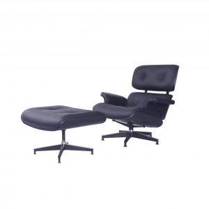 Iconic Anilien Leather Charles Eames Lounge Chairs