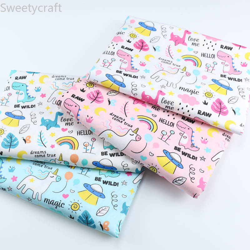 160x50cm 100% Cotton Twill Fabric Home Textile DIY Patchwork Sewing Cloth Tissu Tecido Love Me Unicorn Tela Quilting Decoration