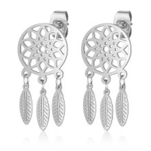 100% 316L Stainless Steel Dream Catcher Lucky Stud Earring for Women Wholesale High Quality Stud Earrings Never Tarnish