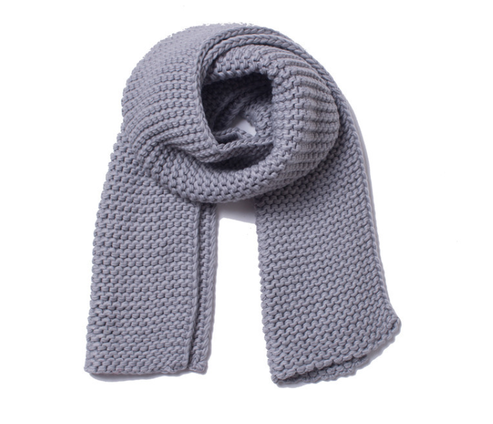 Three Guage Knitting Scarf Grey Three Guage Knitting Scarf Grey