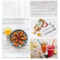 Desktop Photography Background Paper Double-sided Different Style Wood Grain Cement Marble Texture Backdrop Paper for Food Drink