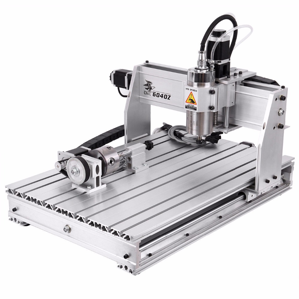 USB ! 4 axis 6040 cnc router ( 1.5KW spindle ) cnc engraving machine / pcb milling machine / wood carving router engraver