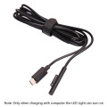 15V Type C Charger PD Charging Cable Cord For Surface Pro 3 4 5 6 magnetic interface Pro3 Pro4 Pro5 pro6 book1 Book2 GO Laptop
