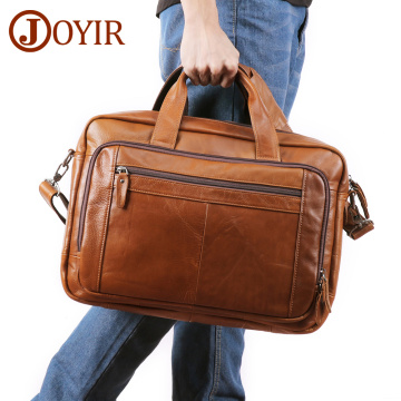 JOYIR Men's Briefcases Genuine Leather 17