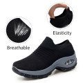 STEP QUEEN Women Sneakers Shoes Flat Slip On Platform Sneakers For Women Black Breathable Mesh Sock Sneakers Shoes 1839