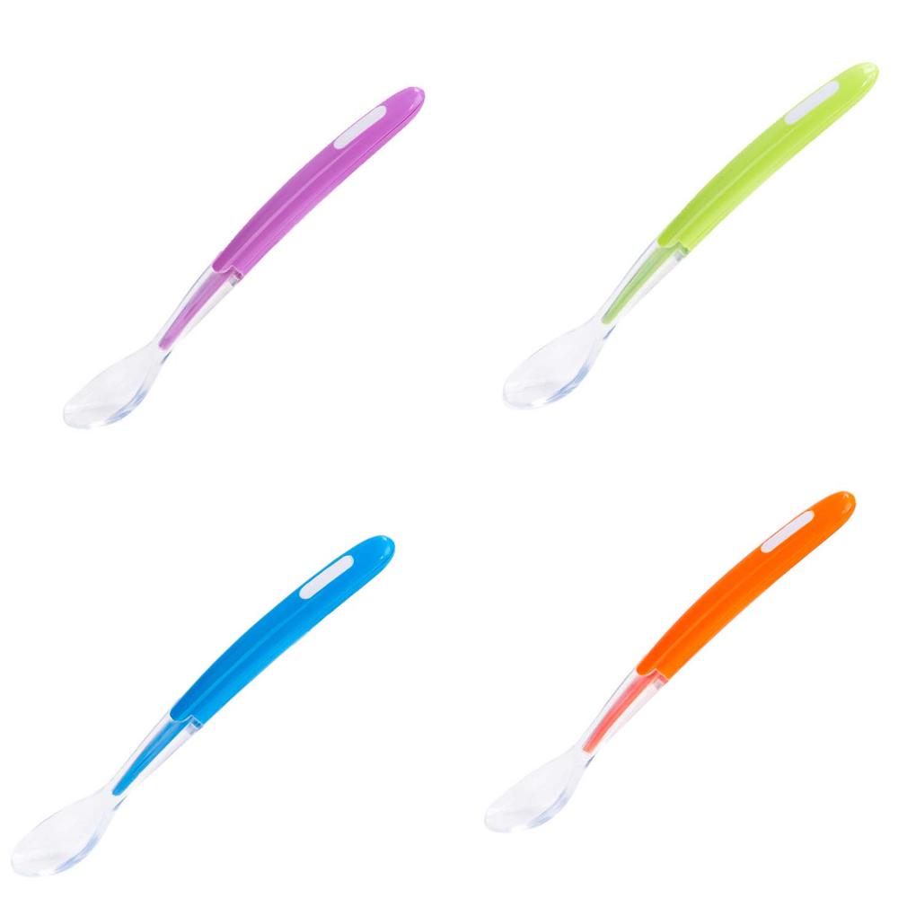 Safe Food Grade Silicone Baby Spoons Feeding Dishes Tableware For Children Flatware Cutlery Soup Ladle
