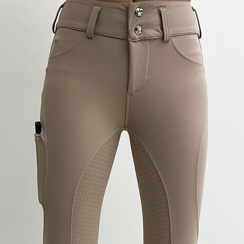 Zipper Button Breeches Women Equestrian Clothing