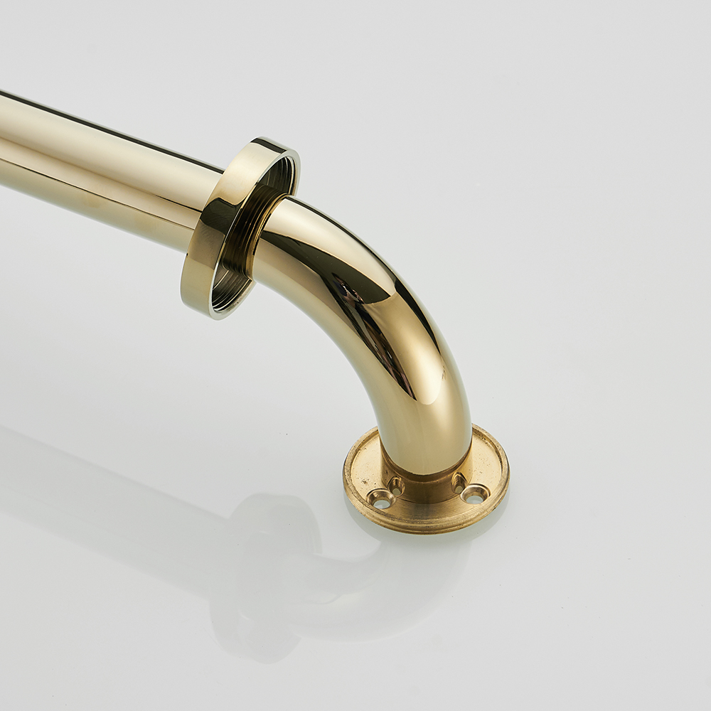 Grab Rail Gold Brass Wall Mounted Bathroom Armrest Handle Bathtub Grab Bar Toilet Elderly Handrail Home Safety WF-811530