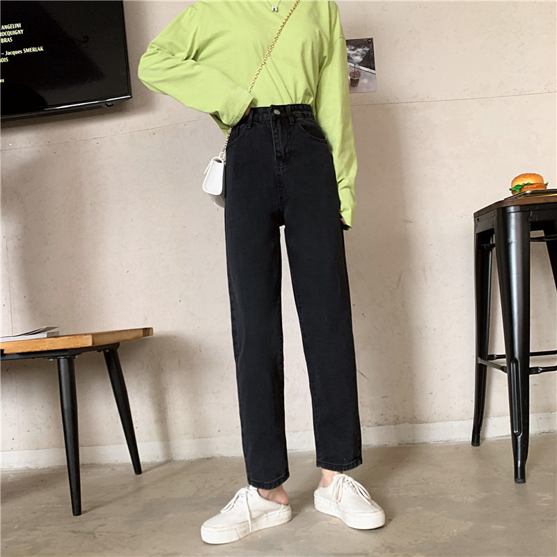 Women Jeans High Waist Straight Pants Wide Leg Denim Pants Plus Size Loose Casual Vintage Trousers Fashion Harajuku Lady Clothes