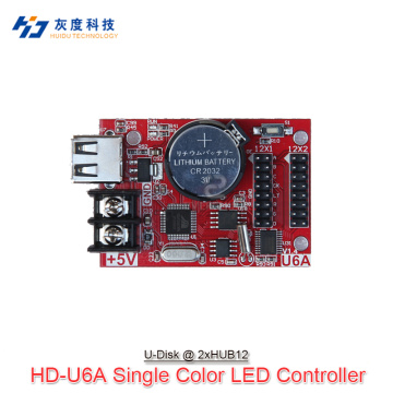 Huidu HD-U6A HD-U6B HD-U62 HD-U63 HD-U64 Single Color U-disk Controller Card Use For P10 F3.75 P4.75 Single Color LED Module