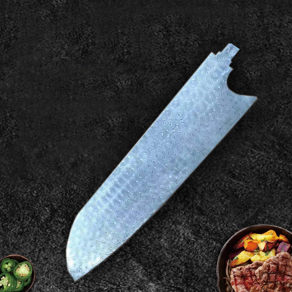 New DIY handmade Knife Blank 7CR17MOV Stainless Steel Billet Material Tool Parts 8" chef knife kitchen accessories cutting