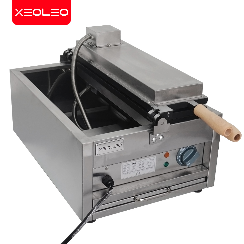 XEOLEO Taiyaki machine Fish waffle machine Fish cake baking machine 6 pcs fish Ice cream waffle maker 3000W Non-stick pan 220V