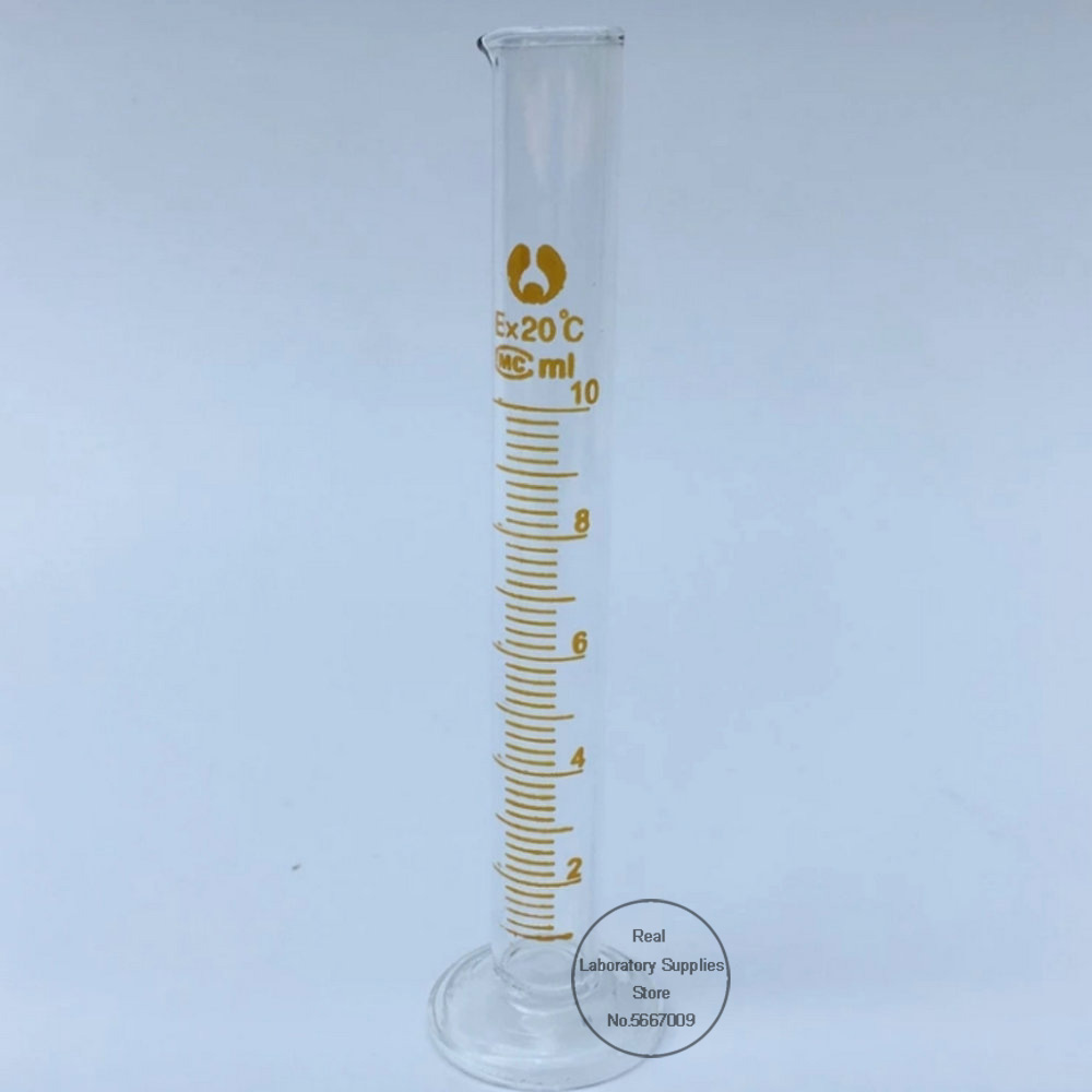 1set/pack (5ml, 10ml, 25ml, 50ml, 100ml) Laboratory Scaled Glass Measuring cylinder Measurement Container Lab Supplies