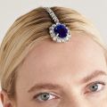 Women Bridal Head Chain Clip Faux Crystal Drop Headpiece Forehead Rhinestone Jewelry Hair Pin Comb for Wedding Party