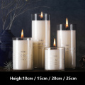 Dia 8cm Glass Candle Holders Cylinder Vases for Pillar Candle, Floating Candles Holders or Flower Vase Wedding Centerpieces