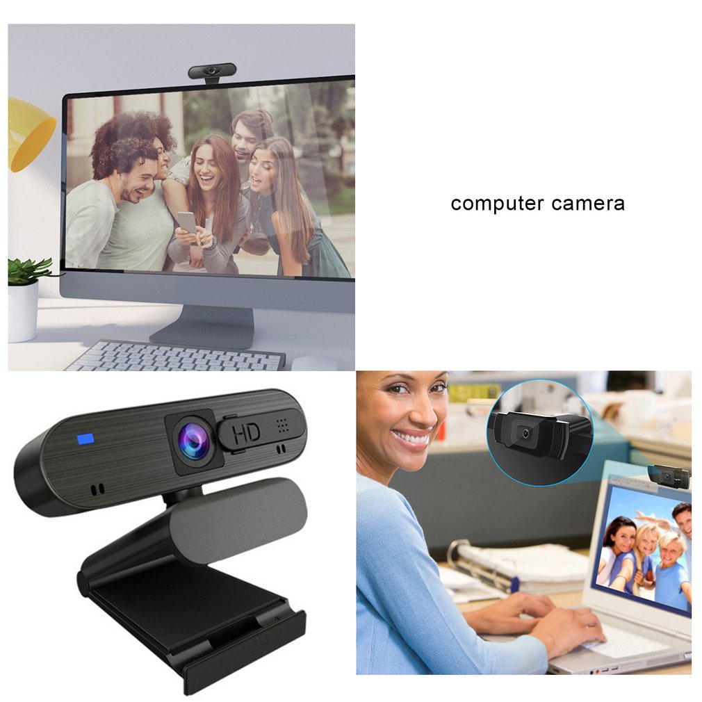 Computer Camera USB Web Camera Manual Focus 1080p Webcam with Sound-Absorbing Microphone Camera PC tool