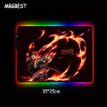 MRGBEST Popular Anime Demon Killer Kimetsu No Yaiba Large RGB Lockedge Mouse Pad Computer Desk Mat Speed Rubber Non-slip Carpet