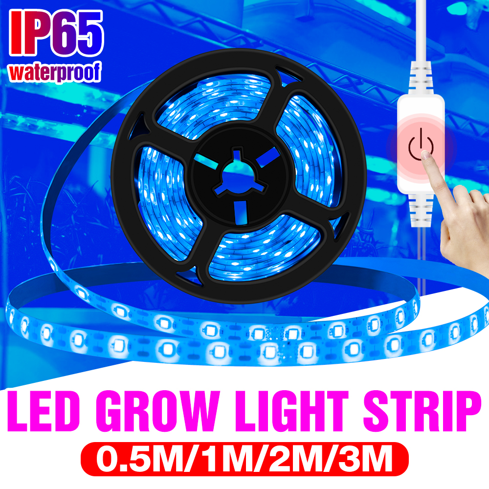 Full Spectrum 5V LED Grow Light Strip UV Lamps for Plants Waterproof Phyto Lamp Blue Tape For Greenhouse Grow Tent Hydroponic