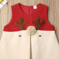 Emmababy Newborn Baby Girls Kids Hairy Christmas Xmas Vest Antlers Tops Cotton Clothes Baby Girls Cartoon Waistcoats 1-5 Years