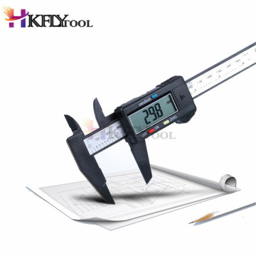 New Arrival 150mm 6 inch LCD Digital Electronic Carbon Fiber Vernier Caliper Gauge Micrometer Measuring Tool