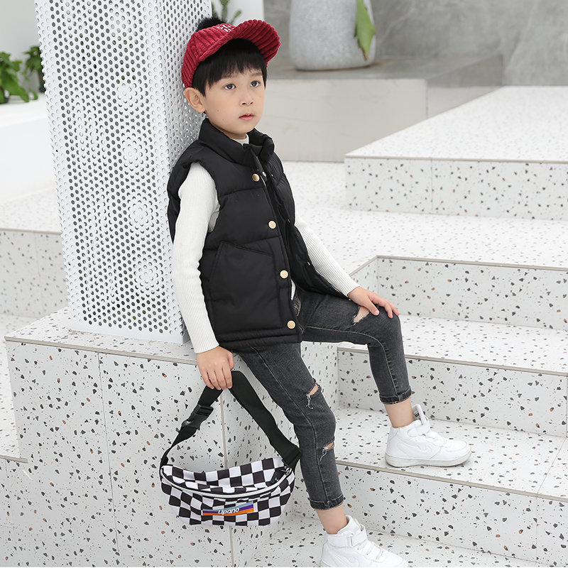 2020 Winter Boys Girls Sleeveless Down Cotton Warm Vest Jacket Solid Color Coat Kids Toddler Warm Waistcoat Vest Outwear Clothes