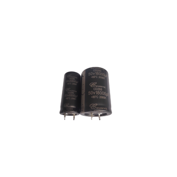 High stable low voltage horn type electrolytic capacitor