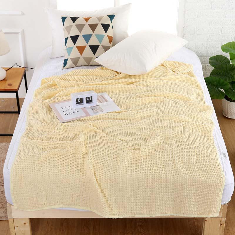 41 Cotton Waffle Towel Blanket for Bed Soft Throws For Kids Teens Lightweight Bedspread Back To School Teenager Rugs