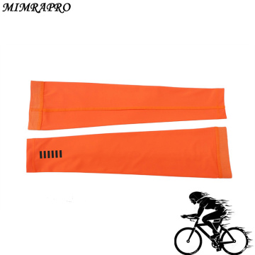 MIMRAPRO Lycra Breathable UV Protection Cycling Arm Sleeves Orange Fitness Basketball Elbow Pad Sport Cycling Outdoor Arm Warmer