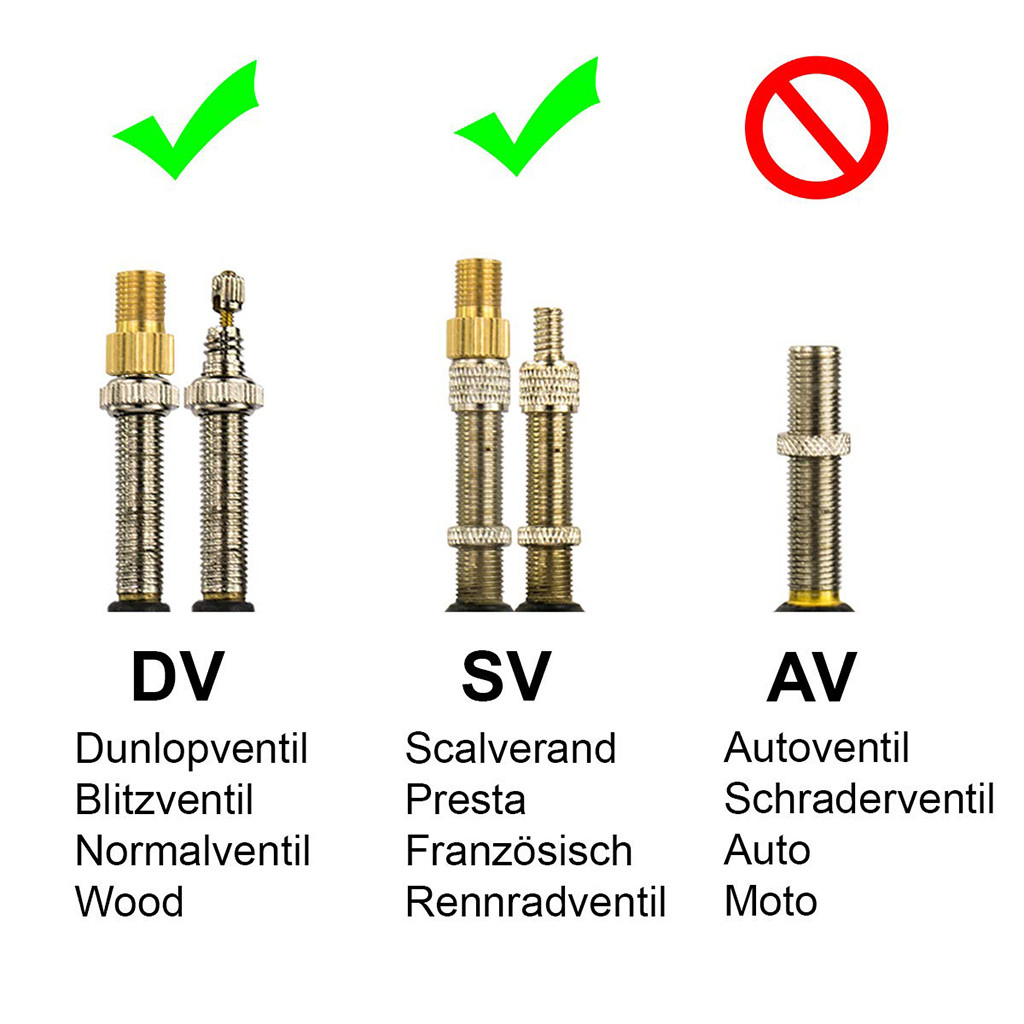 1/2/3/4/5/10PCS Bicycle Accessories Presta Bike Valve Cap Adapter DV & SV (Dunlop & French Valve) to AV (Car Valve) With Rin