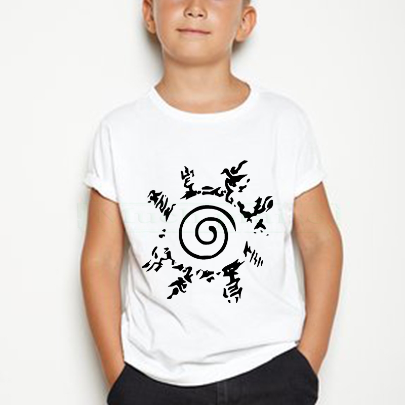 Uzumaki Sasuke Kakashi Gaara Kids Naruto T-shirt Children Uchiha Itachi Anime Clothes Girls & Boys Cartoon Funny T Shirt