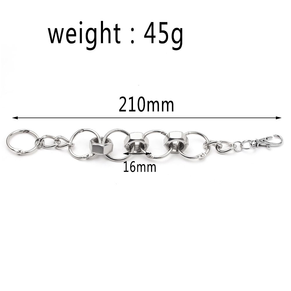 Hip-hop Screw Nut Brambles Gothic Barbed Wire Link Bracelets for Men Women Harajuku Punk Style Jewelry Charm Accessories
